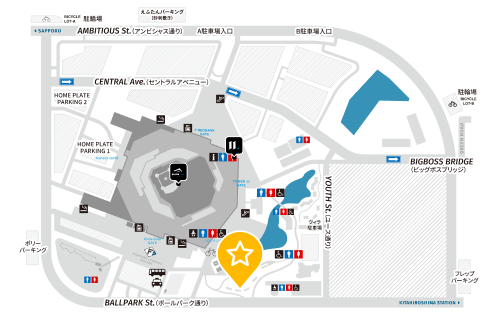 BALLPARK TAKIBI TERRACE ALLPAR (볼파크 타키비 테라스 올파) 위치