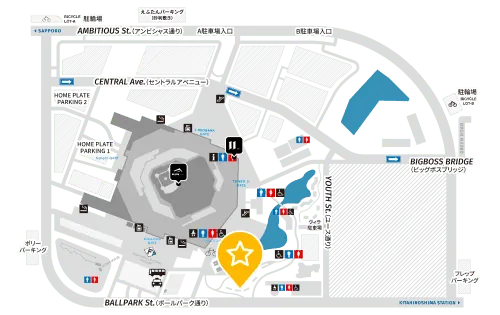 BALLPARK TAKIBI TERRACE ALLPAR (볼파크 타키비 테라스 올파) 위치