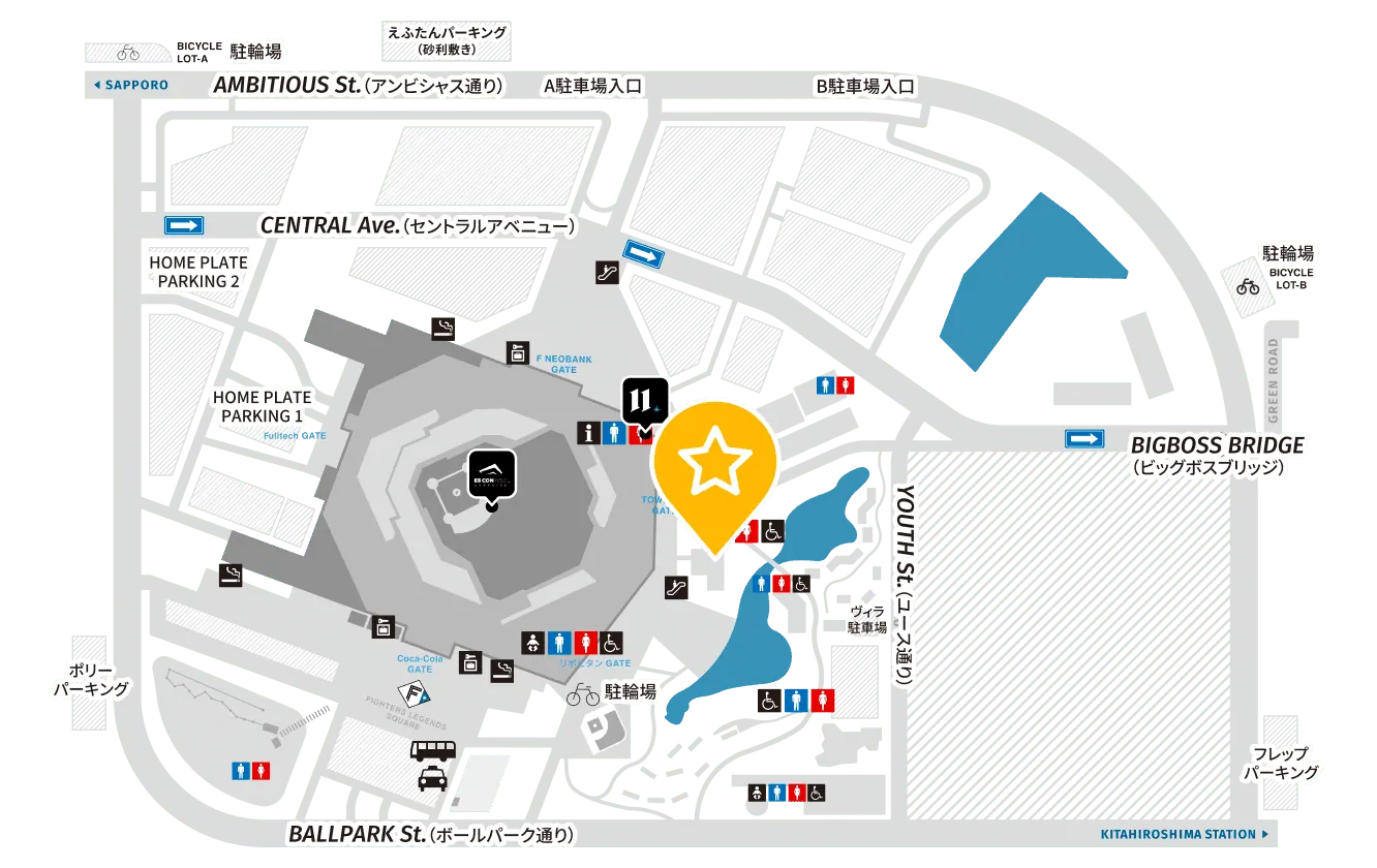 Specialized Hokkaido Ballpark F Village Experience Center(스페셜라이즈드 홋카이도 볼파크 F 빌리지 익스피리언스 센터) 위치